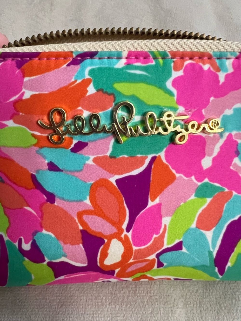🌴 Lilly Pulitzer Floral Zip-Around Wallet Wristlet w/ Tassel